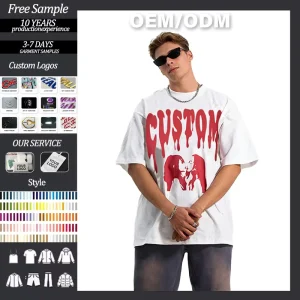 Custom White Design Manufacturer Vintage Regular Fit 100% Cotton Woven Breathable Heavy Weight for Men Tshirts