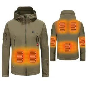 Custom Winter Lightweight Waterproof Unisex Heated Coat High Quality Usb Heated Hoodie Coat Heated Jacket for Men