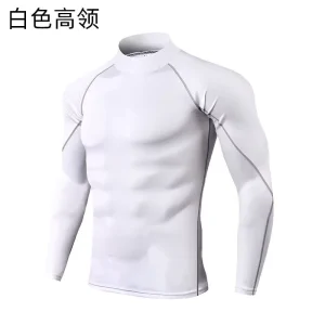 Custom Winter Thermal Dry Base Layer Sports Running Athletic Fitness Activewear Mens Long Sleeve Compression Workout Gym Shirt