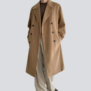 Custom Winter Thick Solid Color Fashion Plus Size Men’s Coats High Quality Long Single Breasted Men’s Overcoats
