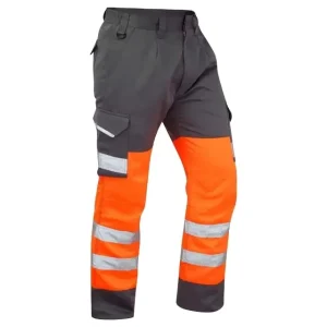 Custom Worker Men Road Safety High Visibility Worker Workwear Hi Vis Reflective Safety Cargo Trousers Construction Work Pants