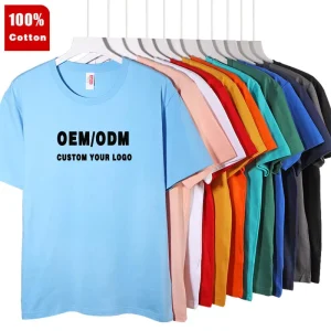 Custom Your Brand Logo 100% Cotton 210 Grams Camisetas Blank Men T Shirt Plain Casual Men’s T-shirts