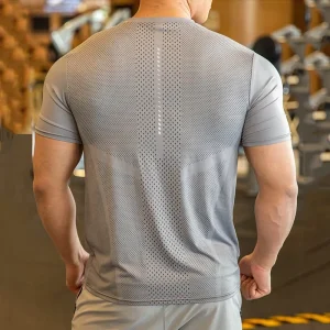 Custom logo Fitness Quick Drying High Quality Men Training Wear Gym Short Sleeve for Man