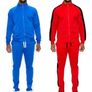Custom logo Polyester With Zipper Jogging Blank Tracksuit for Men