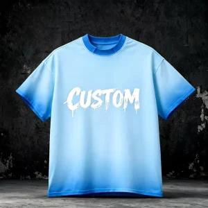 Customizable Men’s Long O-Neck Short Sleeve Printed T-Shirt 230 Grams 100% Cotton Vintage Oversized Breathable Eco-Friendly