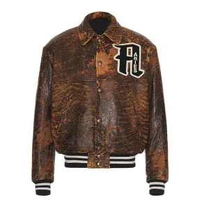Customizable Men’s Vintage Winter PU Leather Jacket Stand Collar Woven Coat featuring Zipper for Casual Outfits OEM Services