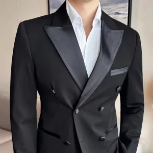 Customizable Plus Size Blazer Casual Business Suit Two piece Three piece Korean Slim Red Color Men’s Suit