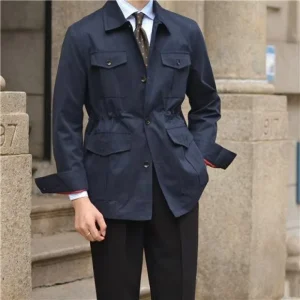 Customizable logo Men’s Spring and Autumn Jackets New Casual Workwear Jackets Men’s Jackets with Collars Retro Coats