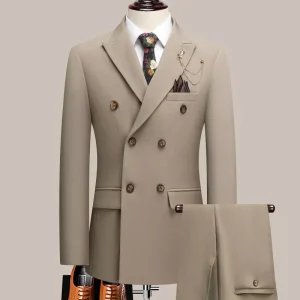 Customization Men’s Fashion Breasted Best Man Suit Plus Size Business Casual Blazers