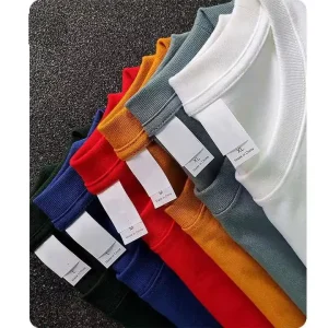Customization of 100% Pure Cotton White T shirts Men’s Oversized Tshirt Ordinary Blank Knitted Fabric
