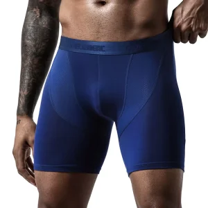 Customize Brand Logo Plus Size Mid-Rise Sports Running Plus Long Anti-Wear Leg Modal Men’s Underwear