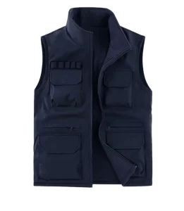 Customize Double-sided Wear Vest Large Size M-6XL Autumn Winter Men’s Casual Fleece-lined Waistcoat Gilet