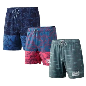 Customize Men’s Drawstring Polyester Sublimation Print Quick Dry Elastic Waist Quick-Dry Swim Shorts Outdoor Fishing Short