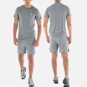 Customize Men’s Summer Two-Piece Quick Dry Breathable Lightweight Polyester Shorts & T-Shirt Set Jogging Tracksuit