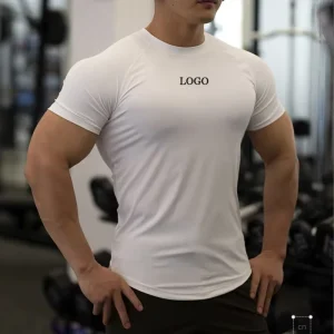 Customize Men’s T Shirt Sport Compression Shirt Gym Fitness Quick Dry Breathable Blank Muscle Fit T Shirt for Men