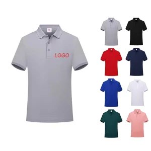 Customized 100% Cotton Navy Blue Polo Collar T Shirts for Men With Logo Embroidery T-shirt Men’s Cotton T-shirts Polo