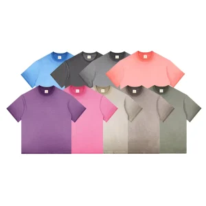 Customized 100% Cotton t Shirts Oversized Black O neck Acid Washed Summer Short Sleeve Fashion Men’s T shirts