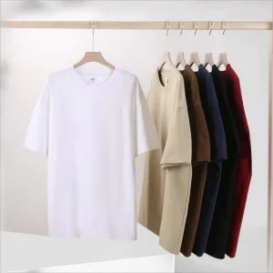 Customized 300gsm Men’s 100% Cotton O-Neck Short Sleeve Regular Fit Eco-Friendly Anti-Wrinkle T-Shirt for Men Women Model D52