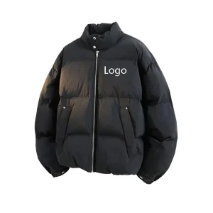 Customized Casual Breathable Winter Warm Zip-Up Solid Color Men’s Outdoor Windproof Down Puffer Jacket