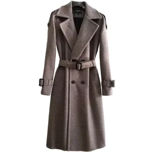 Customized Coats Business Mens Winter Coat Tailored Made to Measure Grey Mens Wool Cashmere Overcoat