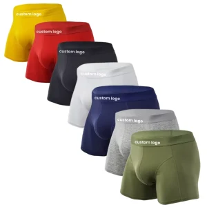 Customized Cotton Men’s Boxer Briefs Custom Logo Underwear for Men
