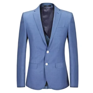 Customized Formal Men Suit 1 Set Men’s Suit and Pants Men Suit Blue
