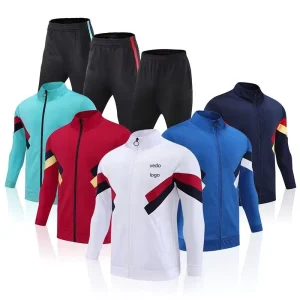 Customized Full Zip Tracksuit Teams Breathable Long Training Jerseys for Sportswear Football Training Tracksuit