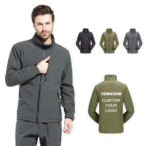 Customized Logo 100% Polyester Waterproof Jacket Folding Zipper Hoodie for Men’s Travel Lightweight Rainproof Windcoat Jacket