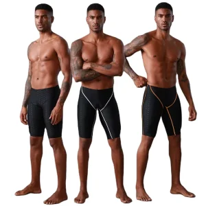 Customized Logo Men’s Pro Fitness Racing Swimwear Athletic Swimsuit Tight Slim Fit Swim Jammer for Men