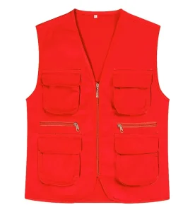 Customized Logo Men’s Vest Breathable Outdoor Wear with Multi Pocket Outer Style