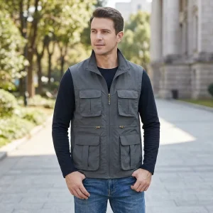 Customized Logo Multi Pocket Workwear Outdoor Men’s Women’s Vest Fishing Photography Tactical Vest