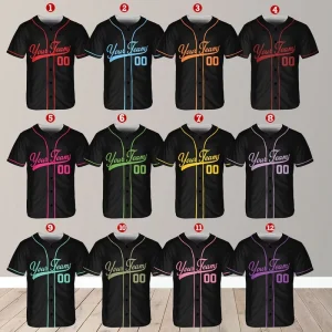 Customized Logo Quick-Dry Sportswear Fashion Design Blank Baseball & Softball Jersey With Sublimation Print Of Team Name Number