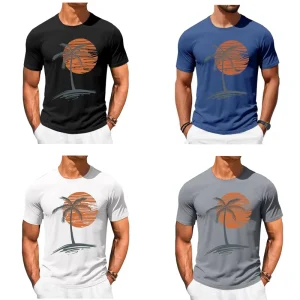 Customized Logo Sublimation T shirts Men’s T shirts Manufacturer Premium Quality Men Beach T Shirt Summer Casual Wear