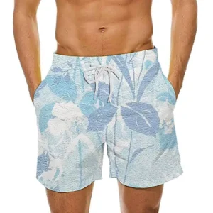 Customized Men’s Beach Shorts Quick-Dry Swimwear UPF 50+ Lightweight Board Shorts for Summer Surf Vacation