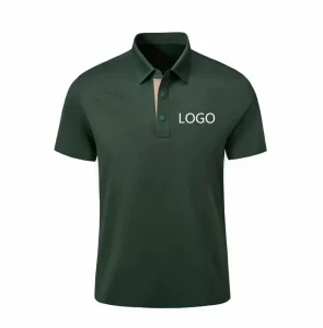 Customized Men’s Luxury Brand High Quality Two-way Wear Casual Business Golf Shirt Spandex/Nylon Knitted Breathable Fabric