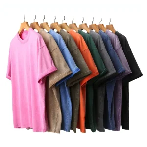 Customized Men’s Street T Shirt Clothing Retro Oversized Heavyweight Cotton T Shirt