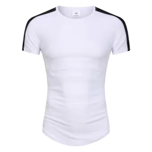 Customized Mens Summer Tracksuit Men’s Tracksuit Comfortable Patchwork Male Hiphop Streetwear Short Sleeved Fitness Tshirts