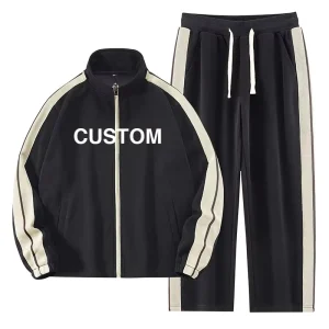 Customized Men’s Tracksuits 2 Piece Jacket Jogging Sweatsuits Set Casual Long Sleeve Plus Size Sports Track Suits