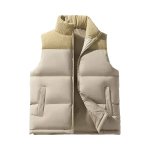 Customized Men’s Winter Warm Lightweight Outdoor Casual Stand Anti-Static Feature Work Vest