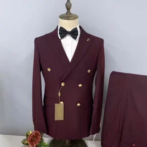 Customized OEM ODM Men’s Business Contrast Lapel Blazer