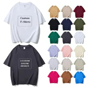 Customized Oversized Round Neck Drop Shoulder Heavy Weight Breathable Team Work Gym Men T Shirt 220Gsm Pure Cotton Blank T Shirt