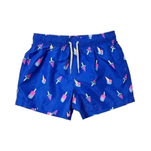 Customized Plus Size Men’s Casual Beach Shorts Stretch Polyester Spandex Striped Pattern Printed Logo Swimwear