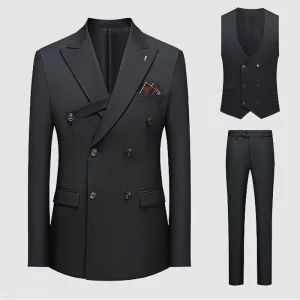 Customized Size Color Mens Suits & Blazer 3DCut Bespoke Double Breasted Suit Men’s Formal Suit Set for Business Men