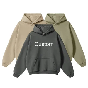 Customized Style Puff Printing Unisex Oversized Pullover Fleece Hoodies Winter Cropped Casual Blank Heavyweight Men Hoodie