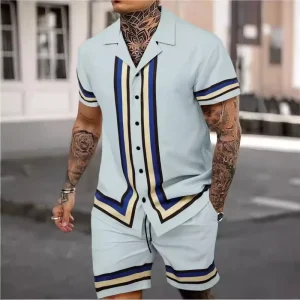 Customized Summer Knitted Multi Size Street Fashion Stitching Contrast Color Printing Loose Casual Breathable Oversized Men’s