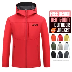 Customized Windproof Waterproof Soft Shell Sports Outdoor Polyester Wool Rainproof Winter Hard Shell Hunting Windproof Jacket