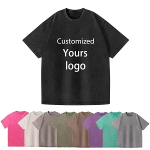 Customized Woven 100% Cotton Eco Friendly Distressed Retro Hip Hop O Neck Geometric Pattern Men’s T Shirts