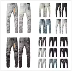 Designer Brand Men’s Ripped Jeans Waterproof and Breathable Denim for Spring