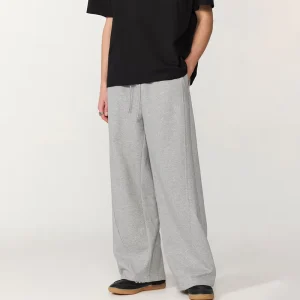 Designer Custom Men’s Cotton Straight Leg Sweatpants Baggy Sweat Pants for Men Streetwear Baggy Straight Grey Sweatpants