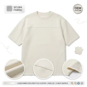 Designer T-shirt Men’s Casual Pullover T-Shirt Cotton Blend Scubas Fabric Custom Logo Loose for Printed Blank Design